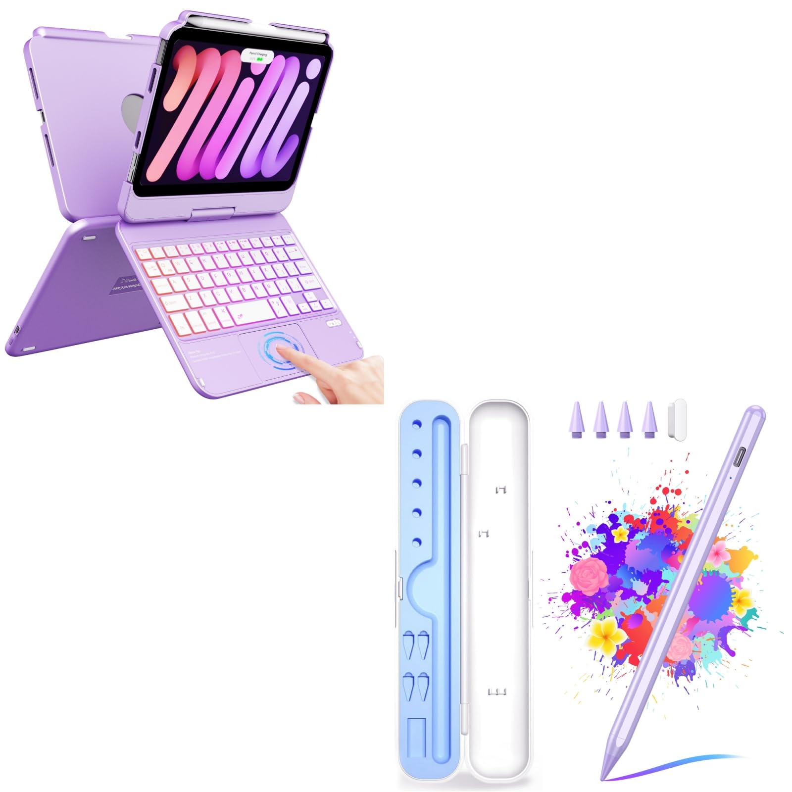iPad本体 iPad mini 4 + Apple Pencil + Keybord Amazon.com: kaitesi Keyboard Case Compatible with iPad Mini